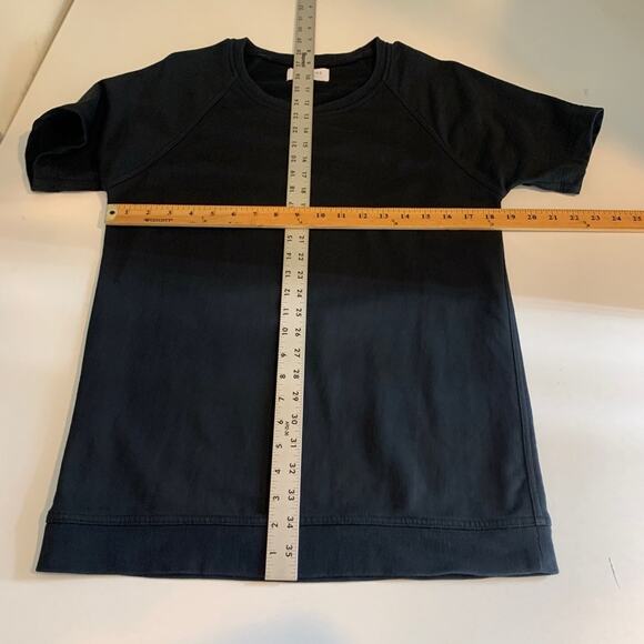 Everlane Sweatshirt Womens S Small Black Cotton Oversized Short Sleeve Pullover - Picture 7 of 12